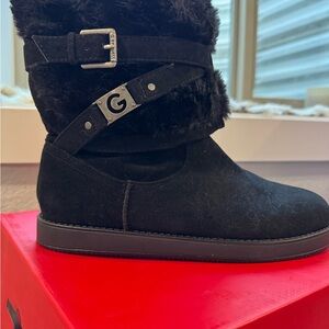 G by Guess Women's Black Fur-Lined Boots